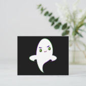 かわいいいたずらハロウィンの幽霊 ポストカード (スタンド正面)