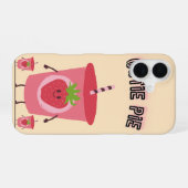かわいいいちごのスマホ  iPhone 16ケース (裏面横)