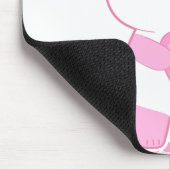 かわいいいちごのピンクのかわいいのパンダくま マウスパッド (コーナー)