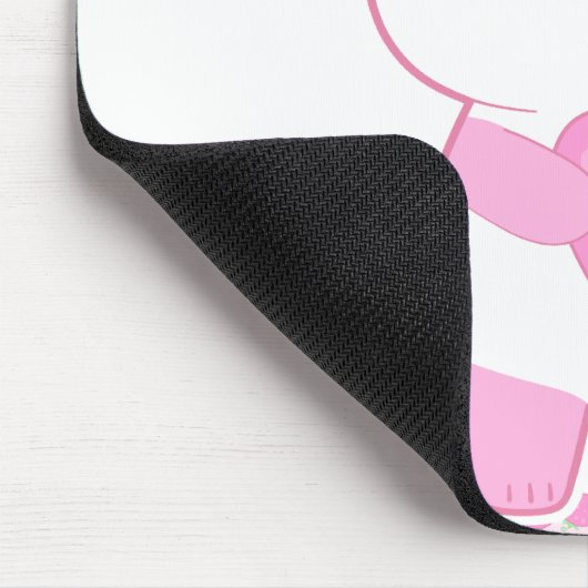 かわいいいちごのピンクのかわいいのパンダくま マウスパッド (コーナー)