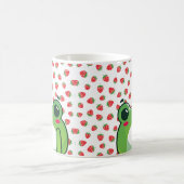 かわいいいちごカエル コーヒーマグカップ (中央)