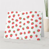 かわいいいちごカエル サンキューカード (裏面)