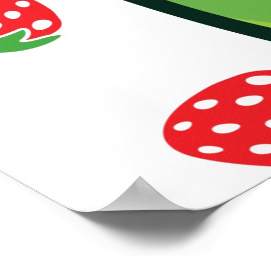 かわいいいちごカエル ポスター (角)