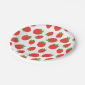 かわいいいちごパターン ペーパープレート (アングル)