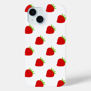 かわいいいちごパターン  iPhone 15ケース