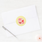 かわいいいちごミルク ラウンドシール (封筒)
