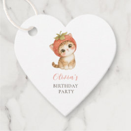かわいいいちご猫の誕生日 フェイバータグ