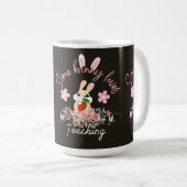 かわいいうさぎが教えるのが好きなマグカップ コーヒーマグカップ (正面右)