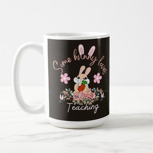 かわいいうさぎが教えるのが好きなマグカップ コーヒーマグカップ (左)