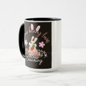 かわいいうさぎが教えるのが好きなマグカップ マグカップ (正面左)