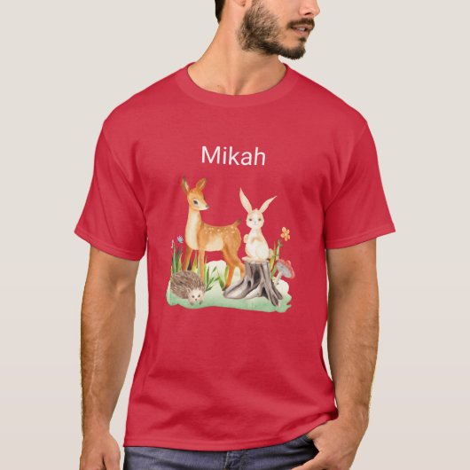 かわいいうさぎとはりねずみのミカちゃん Tシャツ (正面)