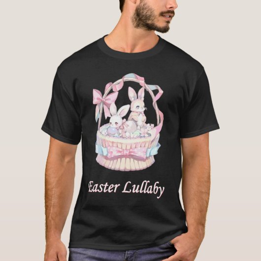 かわいいうさぎのイースターの子守唄 イースター Tシャツ (正面)