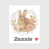 かわいいうさぎのイースター ステッカー シール (シート)
