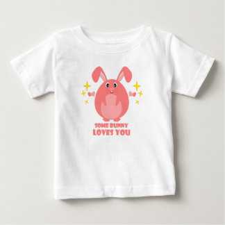 かわいいうさぎの子供用Tシャツ ベビーTシャツ
