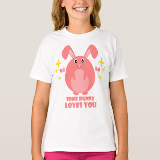 かわいいうさぎの子供用Tシャツ Tシャツ
