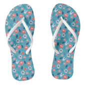 かわいいうさぎの花柄 ビーチサンダル (ソール)