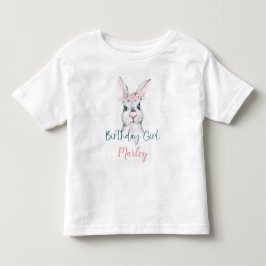 かわいいうさぎの誕生日ガール トドラーTシャツ