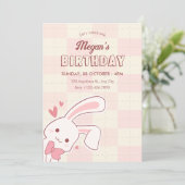 かわいいうさぎの誕生日 招待状 (スタンド正面)