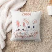 かわいいうさぎ クッション (ブランケット)