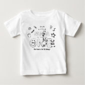 かわいいうちの子パンダ1歳の誕生日 ベビーTシャツ (正面)