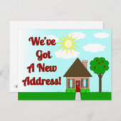 かわいいうぶな人アートハウス住所はがきの変更 案内ポストカード (正面/裏面)