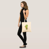 かわいいえんぴつカメ トートバッグ (正面(モデル))