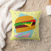 かわいいおいしいバーガー クッション (ブランケット)