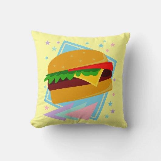 かわいいおいしいバーガー クッション (正面)