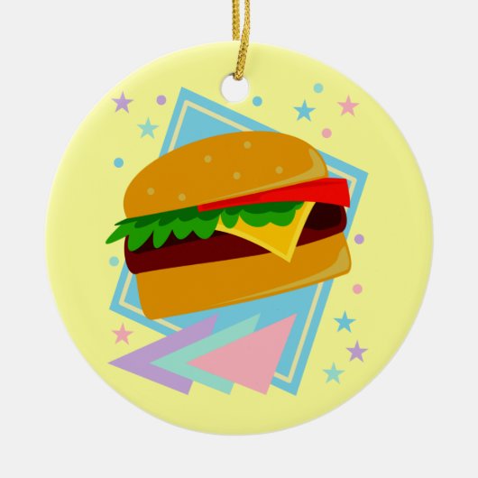 かわいいおいしいバーガー セラミックオーナメント (正面)