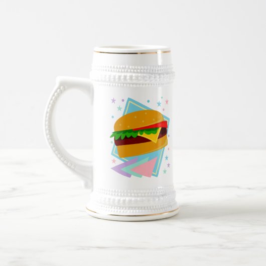かわいいおいしいバーガー ビールジョッキ (左)
