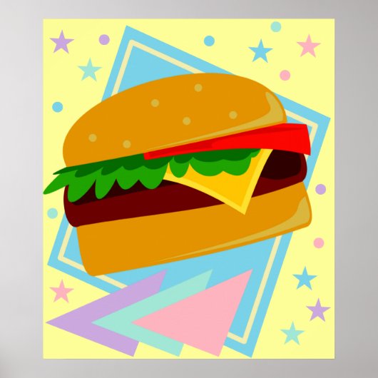 かわいいおいしいバーガー ポスター (正面)