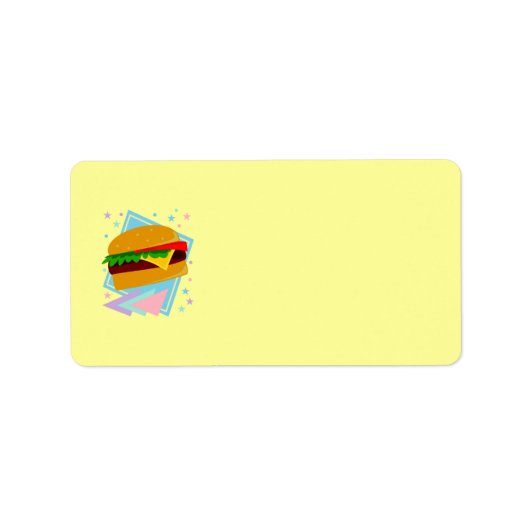 かわいいおいしいバーガー ラベル (正面)