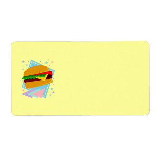 かわいいおいしいバーガー ラベル