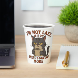 かわいいおこったネコのコーヒーカップ用ラップ 紙コップ