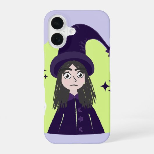 かわいいおこりんぼうの魔女 iPhone 16ケース (裏面)