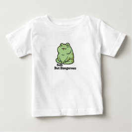 かわいいおこりんぼカエル ベビー服 ベビーTシャツ