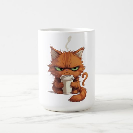 かわいいおこりんぼ猫 コーヒーマグカップ (中央)