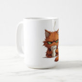 かわいいおこりんぼ猫 コーヒーマグカップ (正面左)
