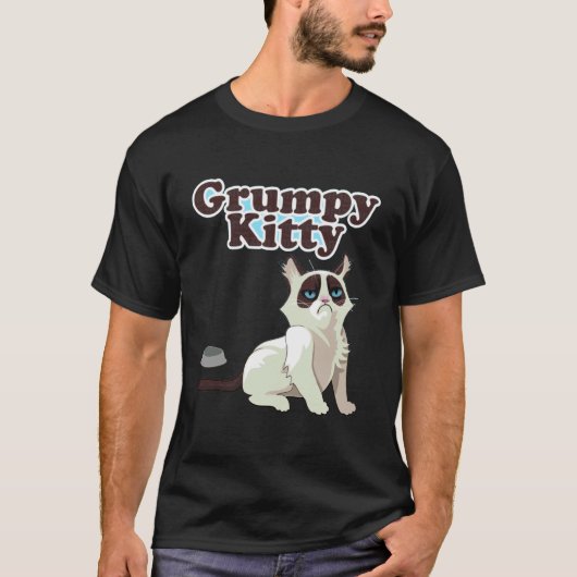 かわいいおこりんぼ猫+CAT+Lives+Matter+アパレル Tシャツ (正面)