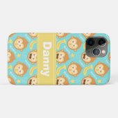 かわいいおさるさんとバナナといくつもの星模様 Case-Mate iPhoneケース (裏面(横))