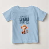 かわいいおさるのお兄さん青 ベビーTシャツ (正面)