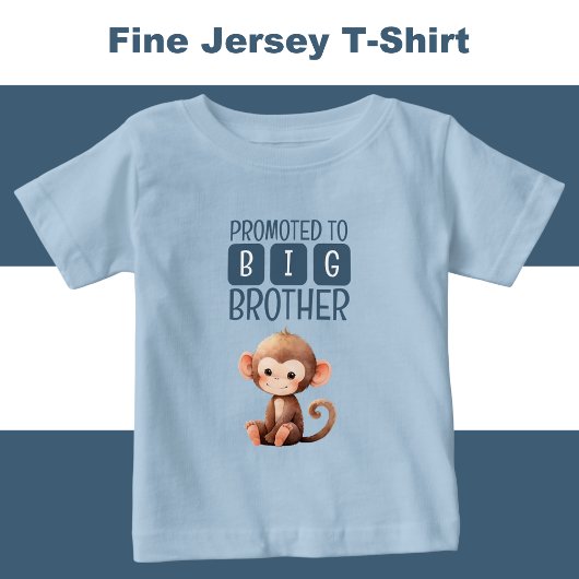 かわいいおさるのお兄さん青 ベビーTシャツ
