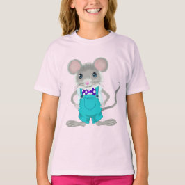 かわいいおしゃれな小さなねずみ Tシャツ