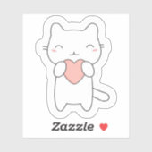 かわいいおしゃれな猫のシール シール (シート)