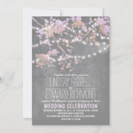 かわいいおしゃれな結婚式の招待状（ストリングライト付き） 招待状