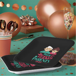 かわいいおじいちゃんのお母さんの日の言葉のアート  ペーパープレート