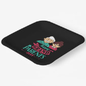 かわいいおじいちゃんのお母さんの日の言葉のアート  ペーパープレート (傾斜あり)