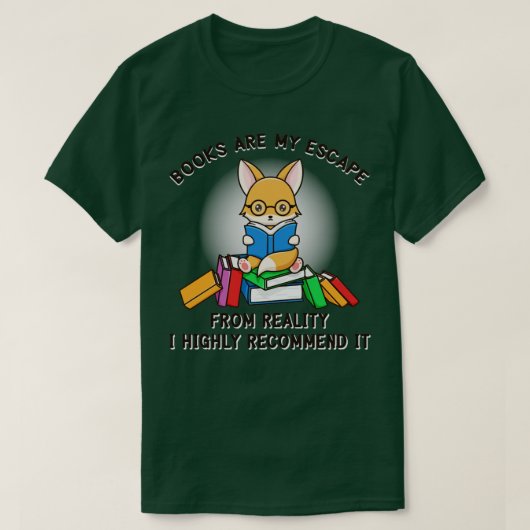 かわいいおたく読キツネA本 Tシャツ (デザイン正面)
