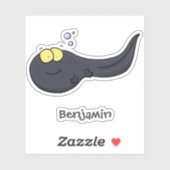 かわいいおたまじゃくしの漫画イラスト シール (シート)