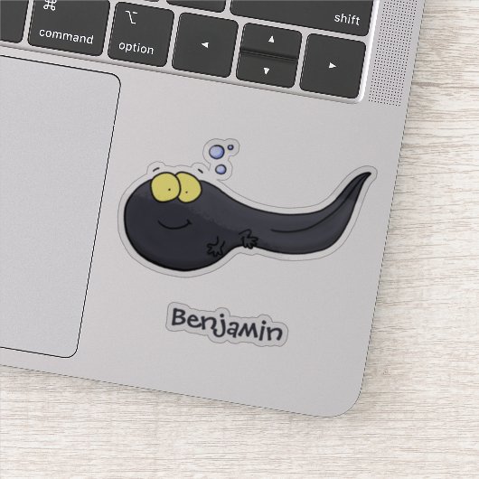 かわいいおたまじゃくしの漫画イラスト シール (詳細)